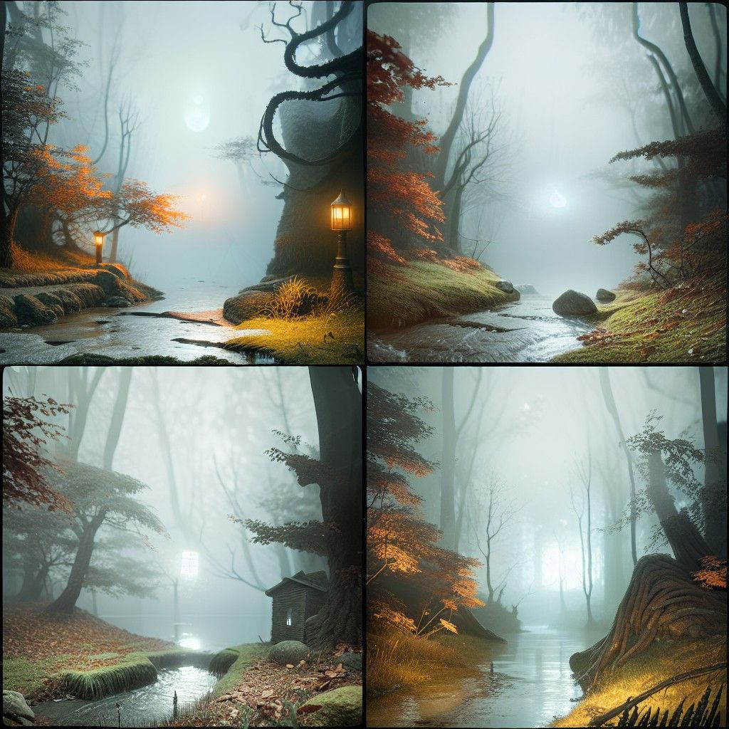 Misty Hollow with Threat, in Lovecraftian Style