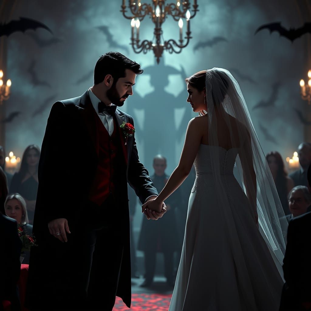 Vampire Wedding: Bride and Groom in 8K