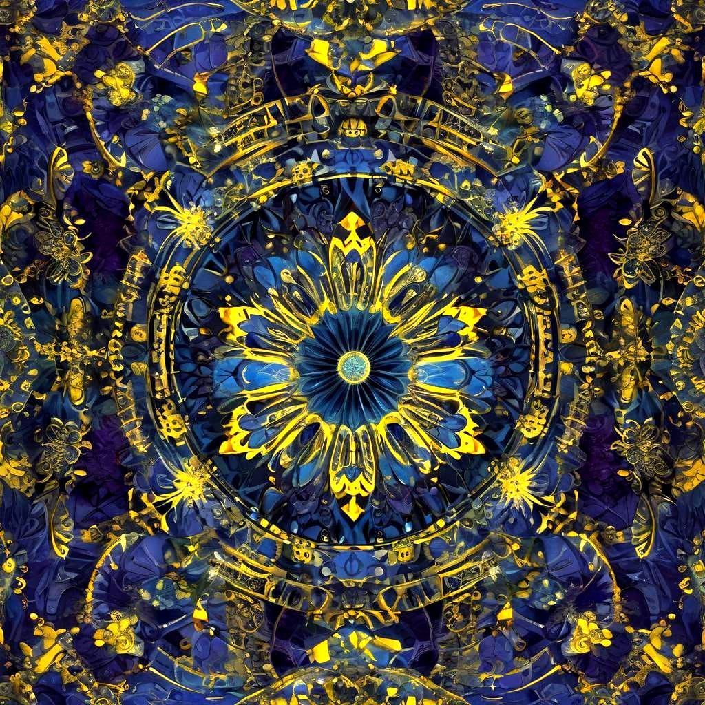 Victorian Kaleidoscope in Abstract Art Style