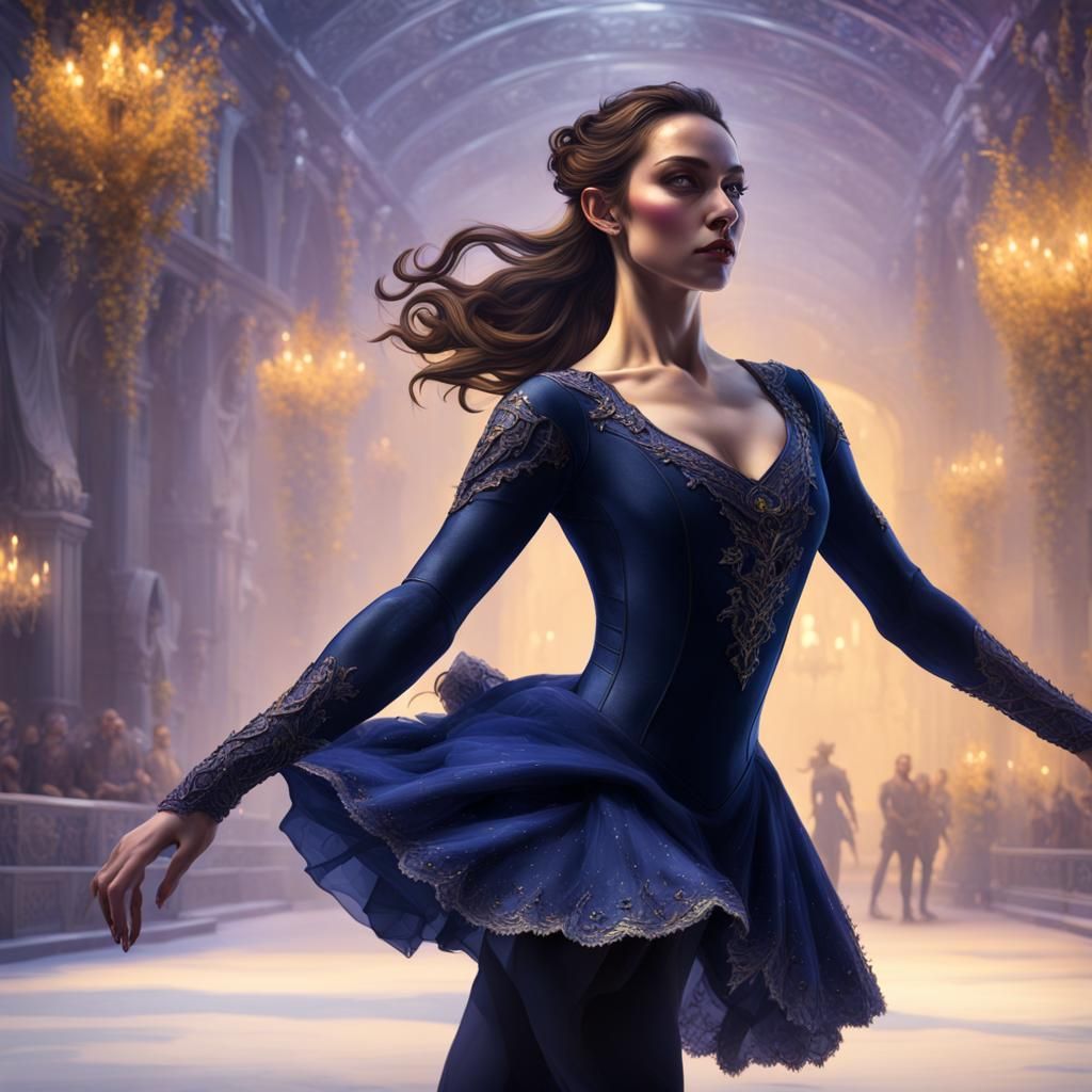 Figure Skater in Dark Fantasy Concept Art