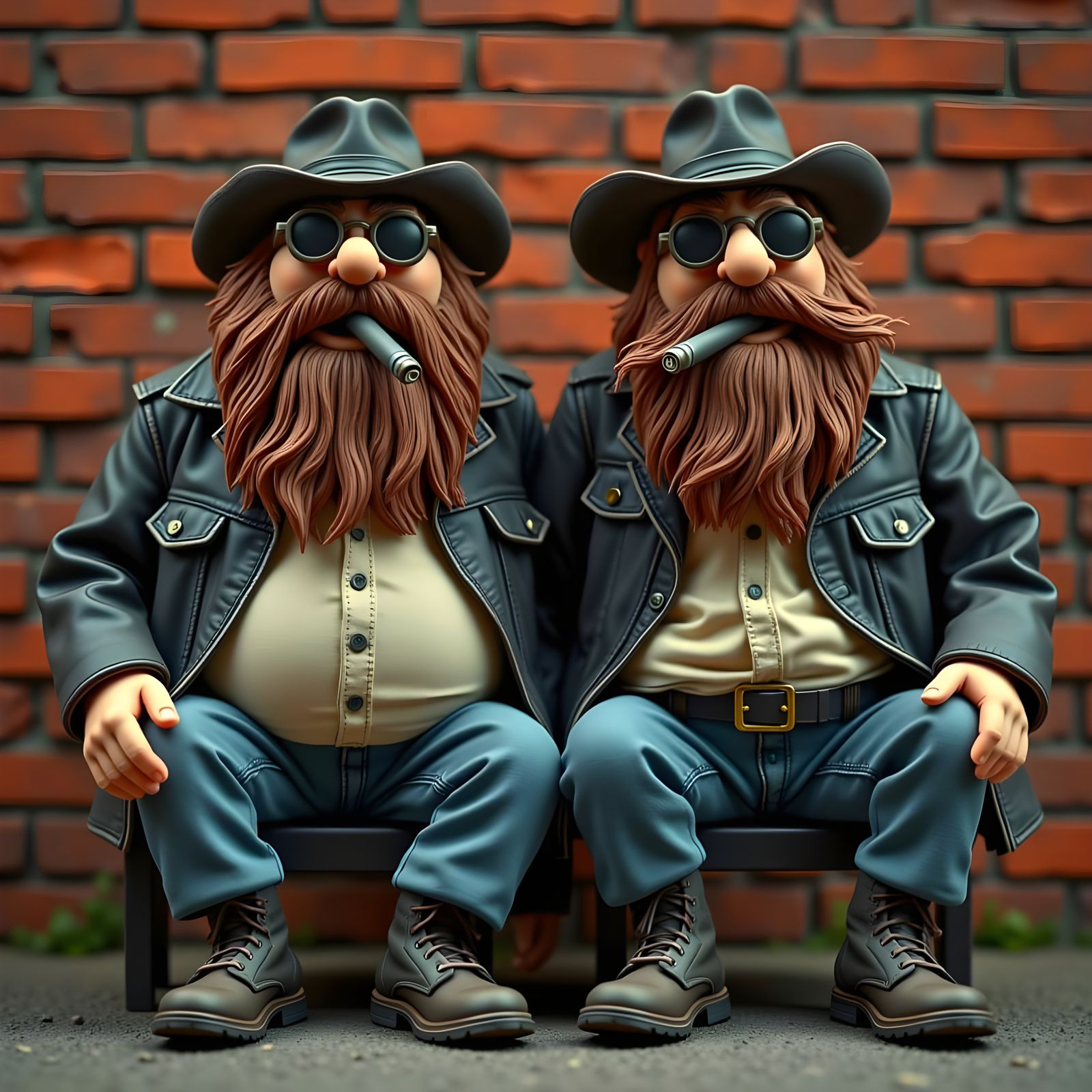 Claymation Cowboys in Stop Motion Style