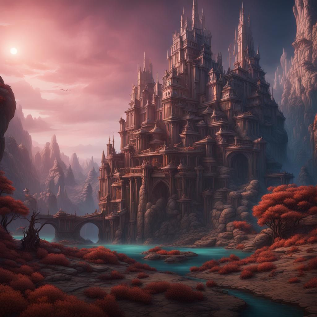 Fantastical Desolate World in Deep Color