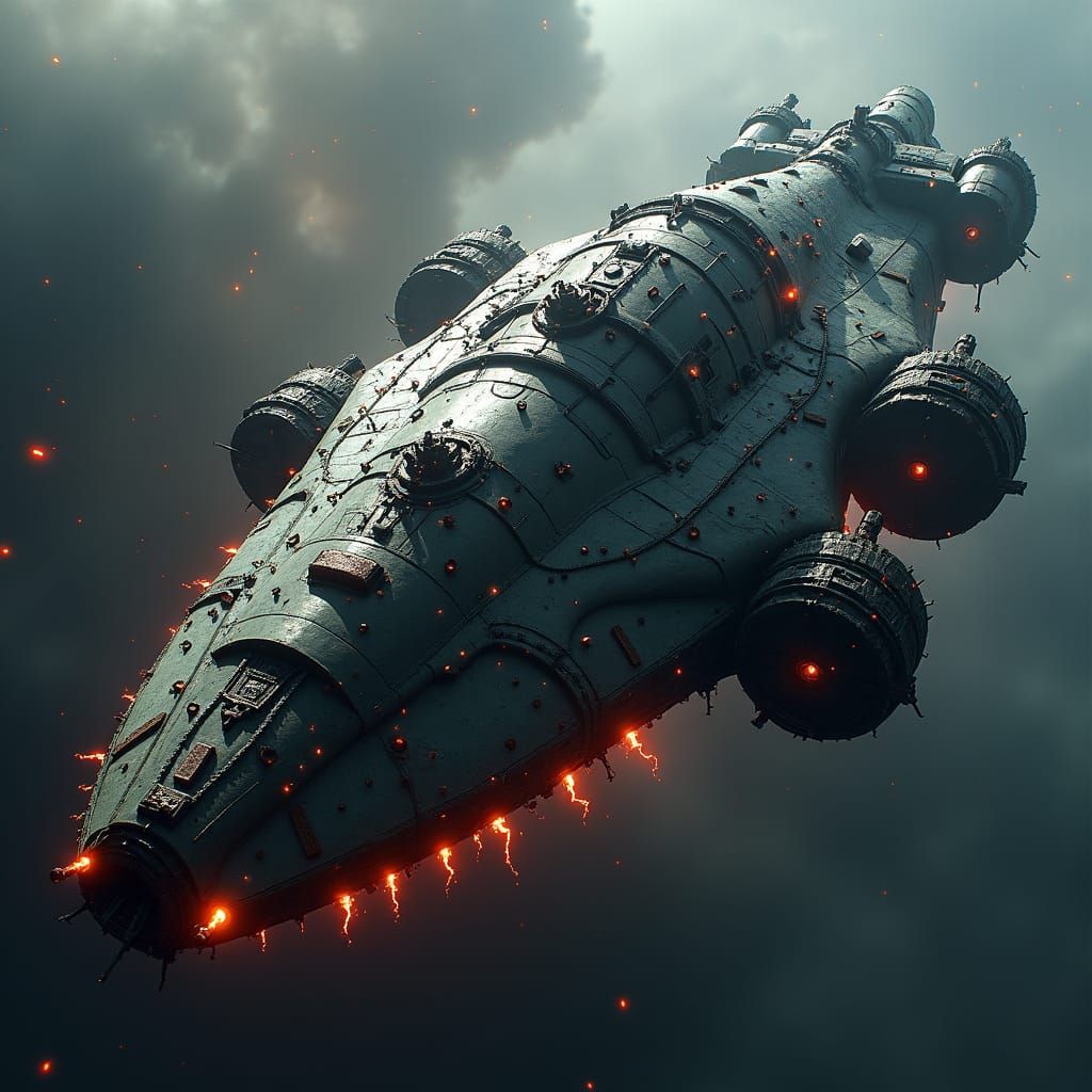 Starship-Destroying Device Drifting in Space