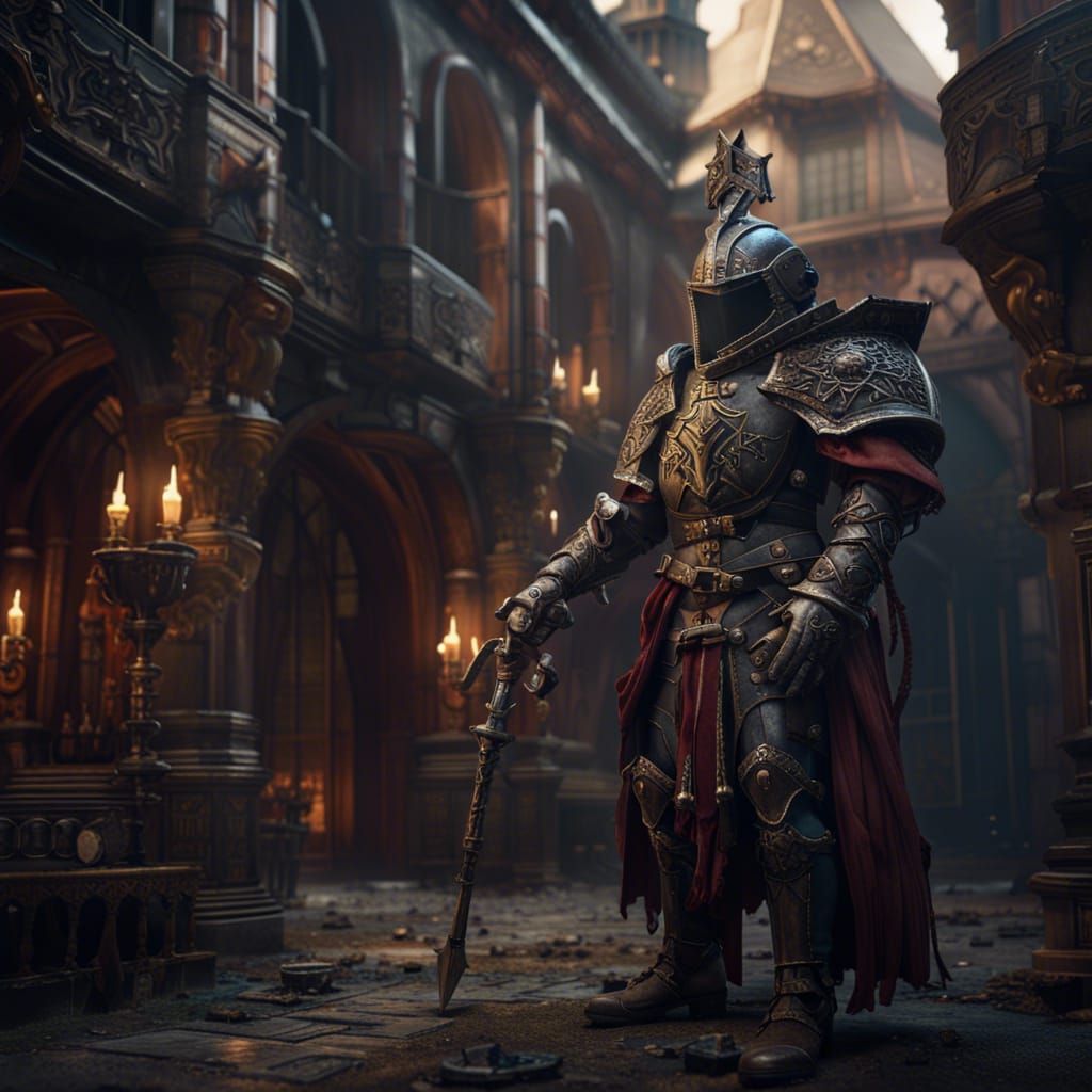Victorian Knight: Heretic Hunter in Detailed Matte Painting