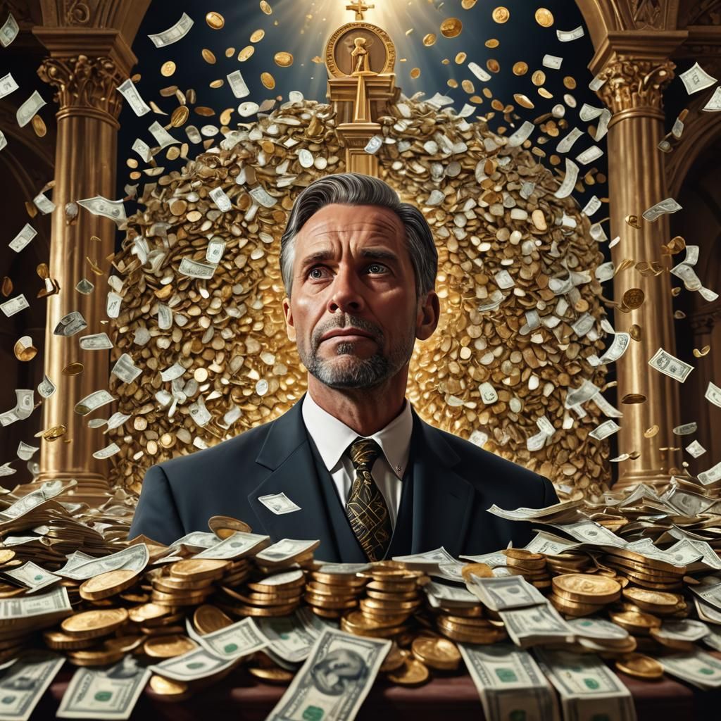 Pastor's Greed: A Hyper-Real Fantasy Concept