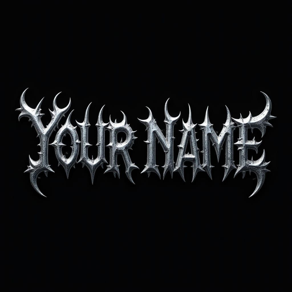 Death Metal Band Logo in Dark Fantasy Style