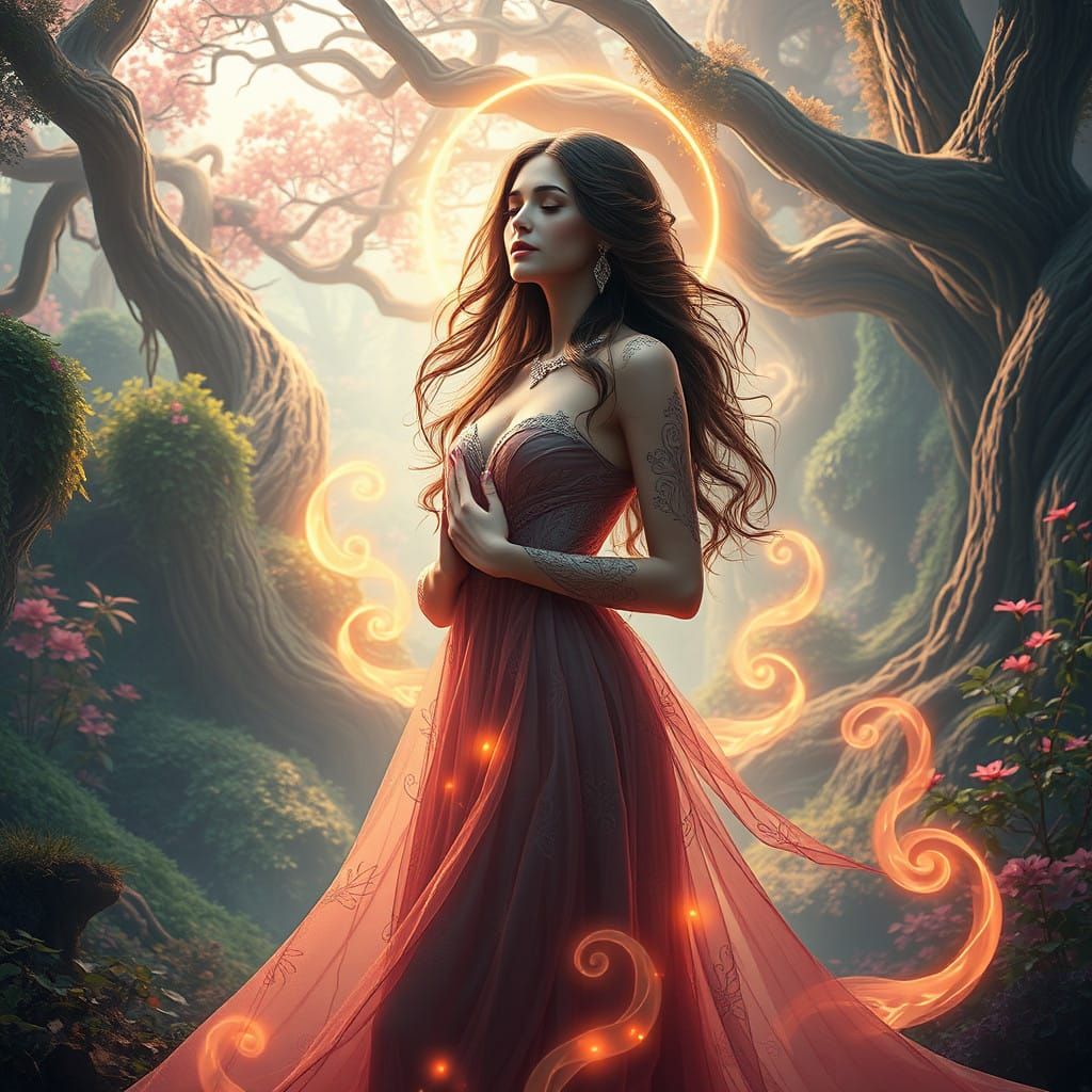 Ethereal Goddess in a Dreamlike Realm