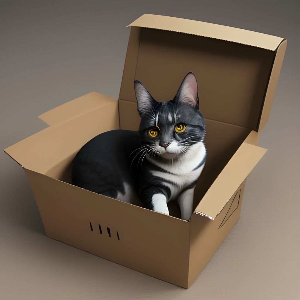 Abandoned Pet Emerging from a Wooden Box