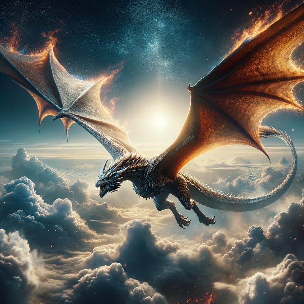 Majestic Dragon Soaring: A Cinematic Spectacle