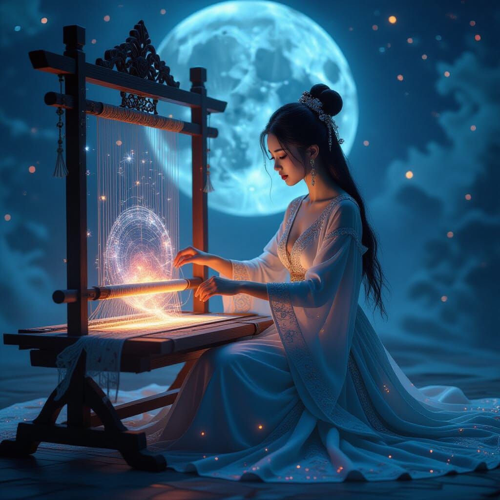 Story Weaver Tarot Card With Cosmic Narrative