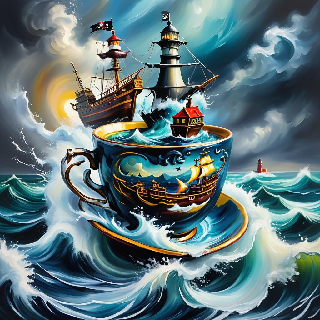 Stormy Seas in a Teacup: Impasto Oil Painting