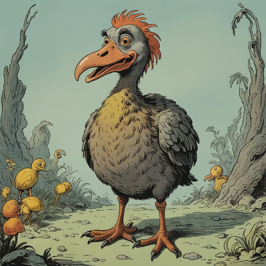 Dodo Bird in Dr. Seuss Style
