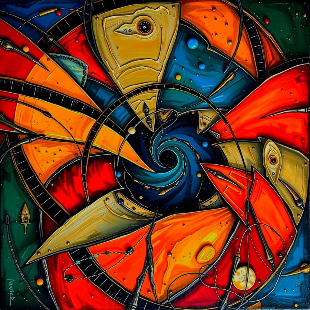 Abstract Swirling Vortex Dynamics