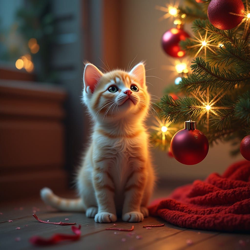 Whimsical Christmas Wonderland in Hyperrealistic Style