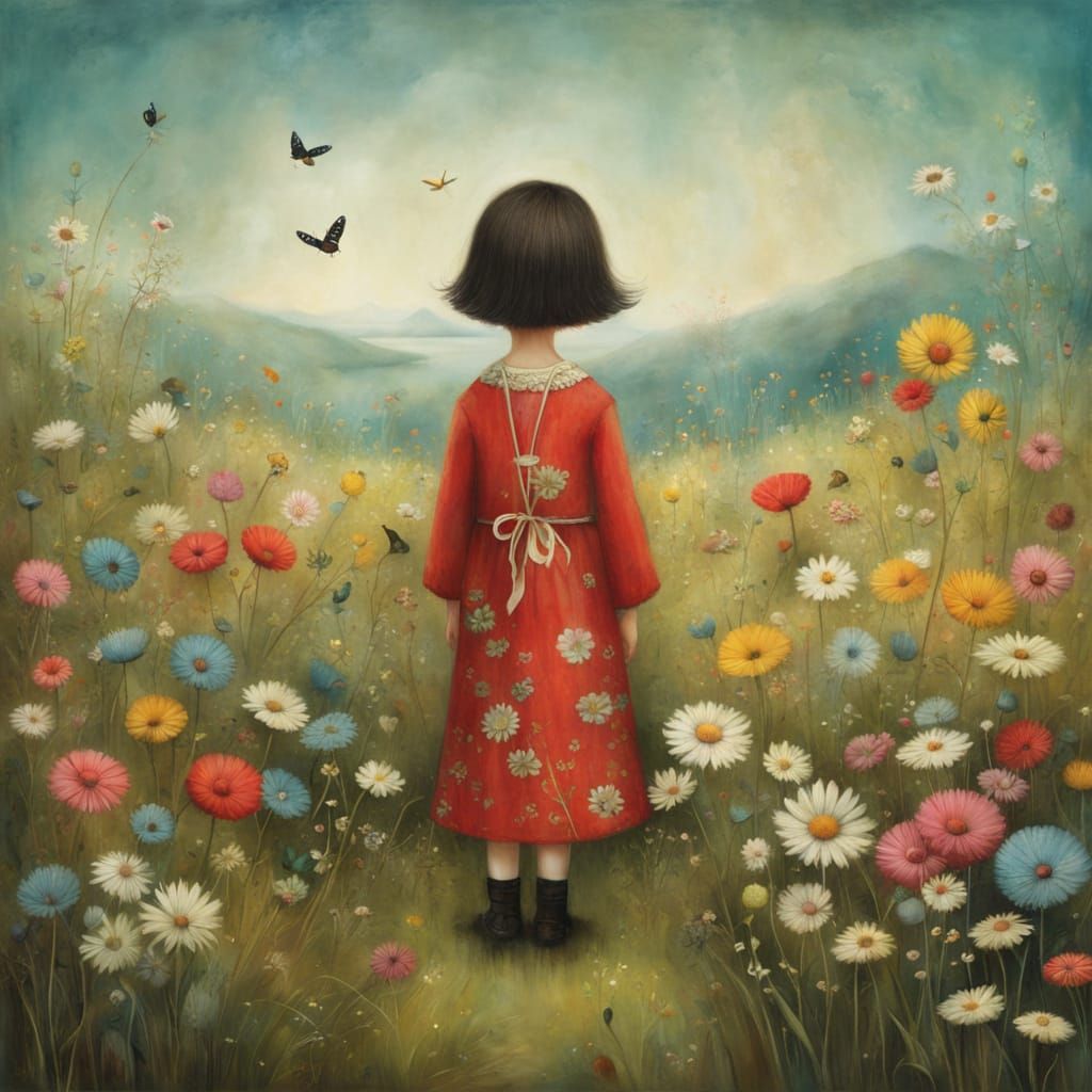 Whimsical Wildflowers Bloom in Vibrant Summer Colors