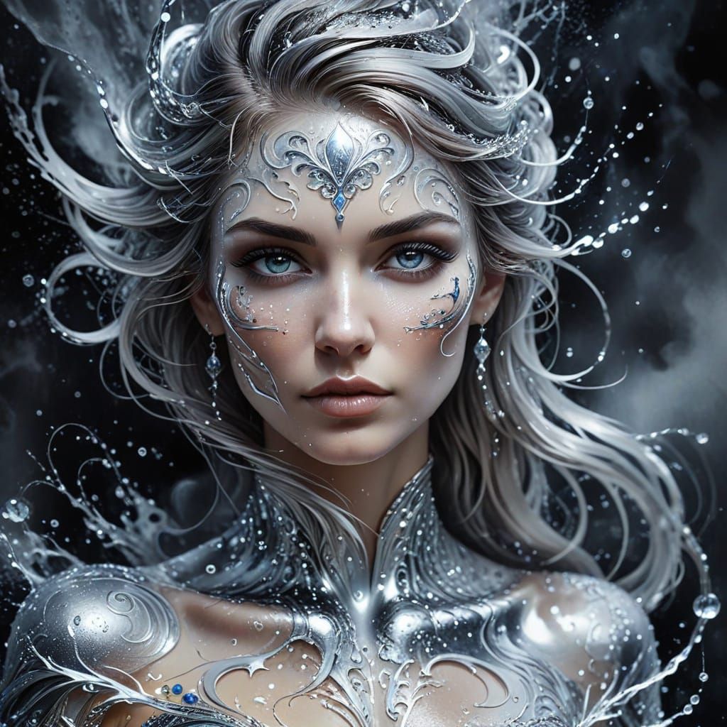 Enchanted Fantasy Portrait Under Stormy Skies