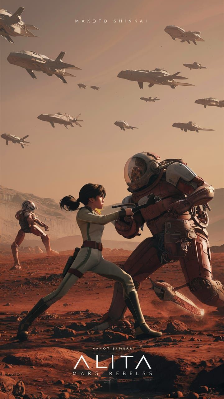Alita Mars Rebels Concept Art Poster