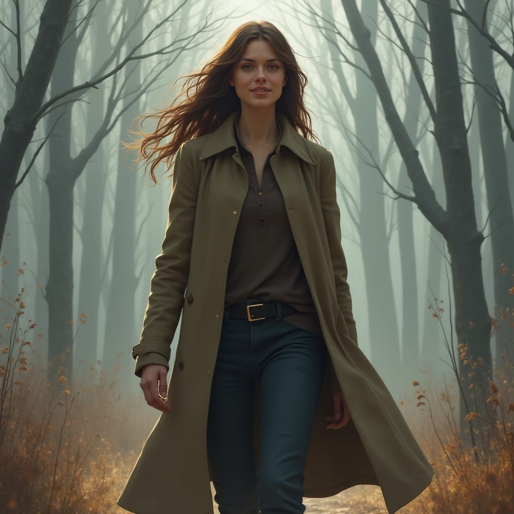 Empowered Woman with Gentle Soul in Digital Painting