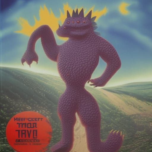 Retro Monster Movie Poster in 80s Hi-Top Style