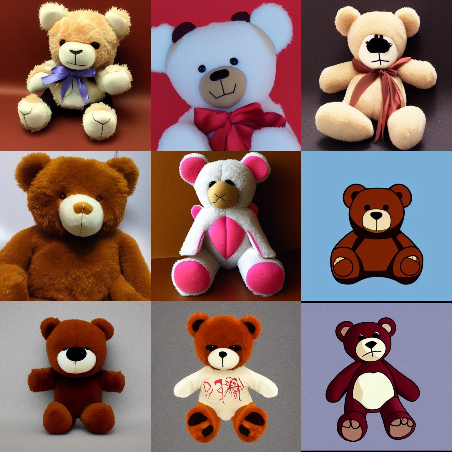 Anime Style Evil Teddy Bear Illustration