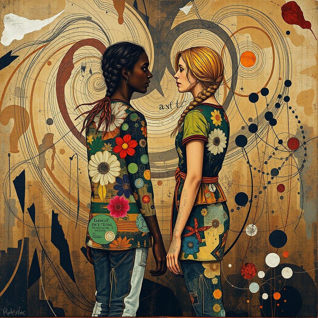 Dualism in Earthy Pointillist Vortex