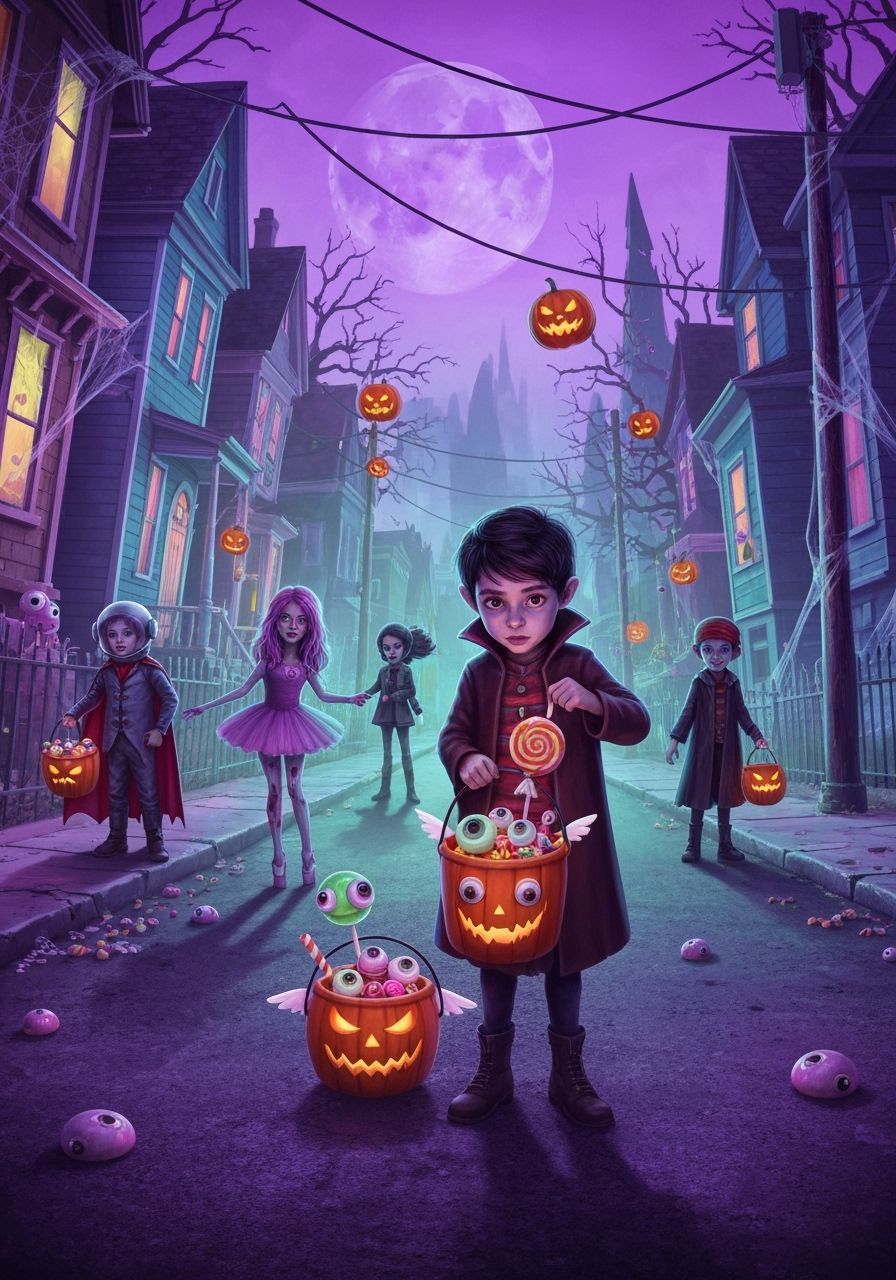 Eerie Halloween Night With Spooky Candy