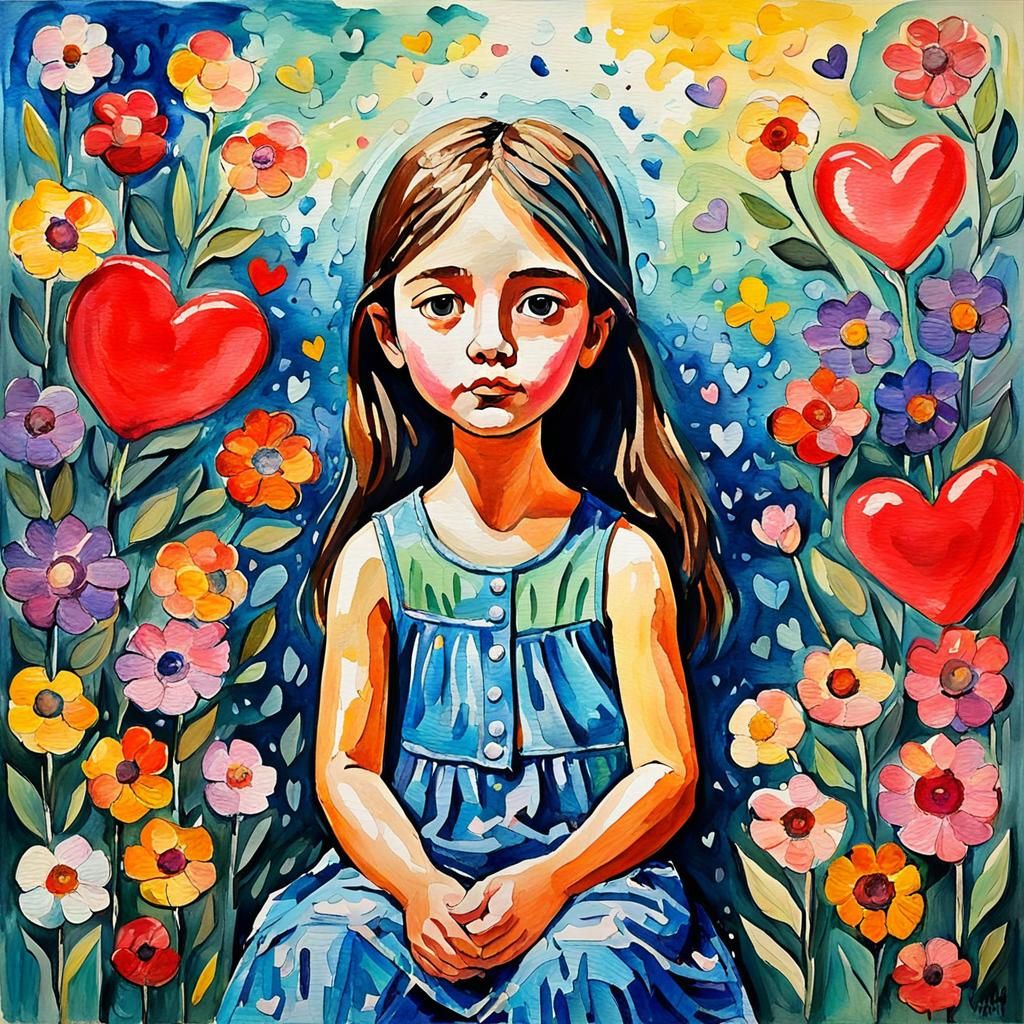 Gouache Style Painting: Ode to Self-Love