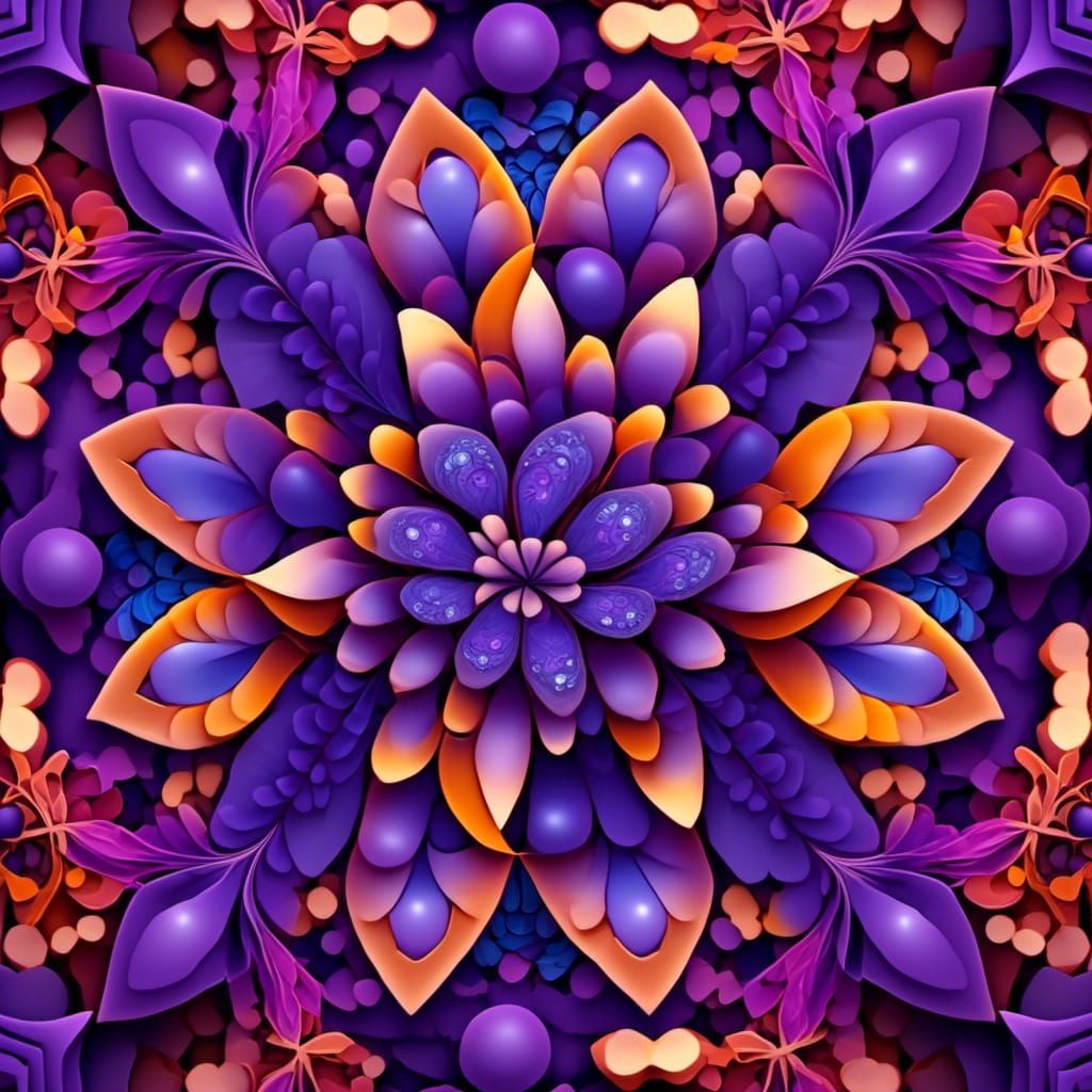 Butterfly Emerges from Vibrant Digital Fractal Art