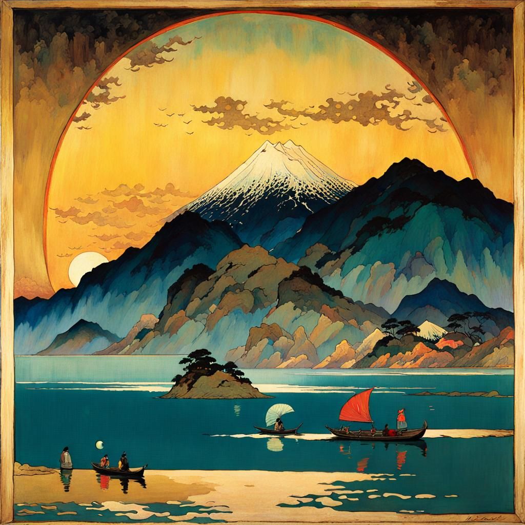 Scenic Landscape in Diverse Artistic Styles