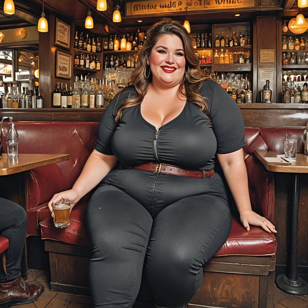 Obese Woman at MickeyWolf Tonic Shop
