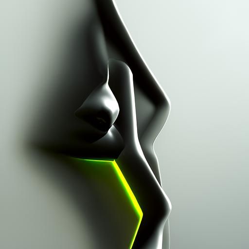 Geometric Neon Mixed Media Artwork in 8K