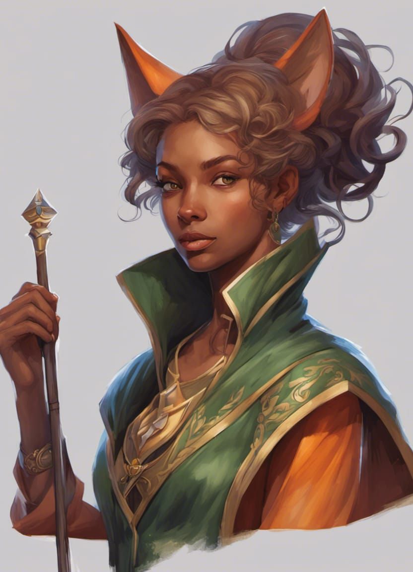 Whimsical Fox Crusader in Art Nouveau Style