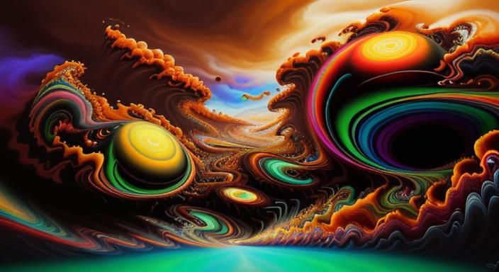 Psychedelic Swirls in Detailed Digital Art