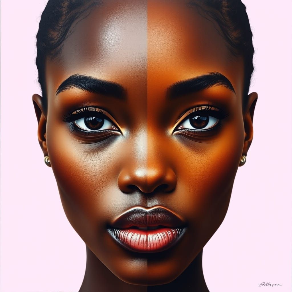 Mixed Heritage Portrait in Vibrant Colors