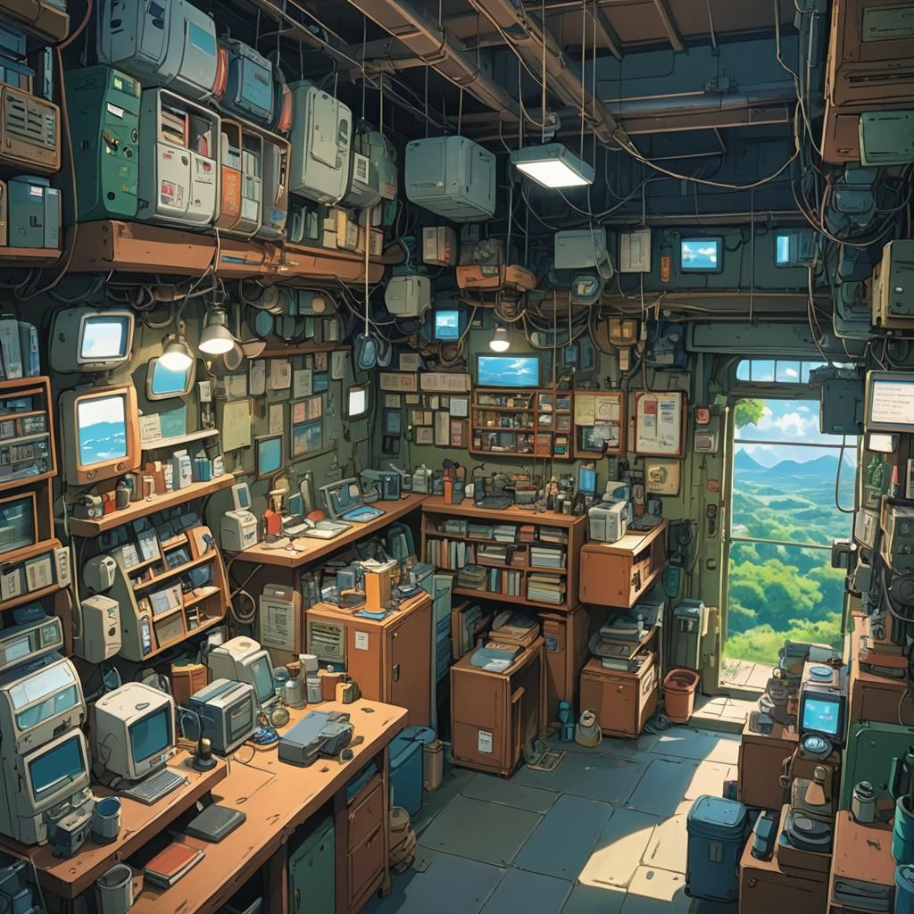 Future Cell Phone: Studio Ghibli Anime Key Visual