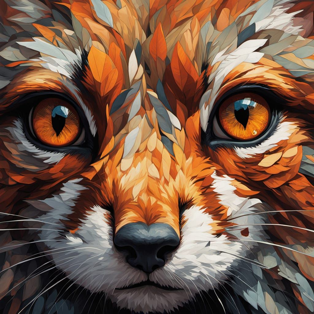 Hyper-Realistic Close-Up of Fox's Visage in Digital Art