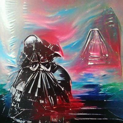Darth Vader as Abstract Acrylic Painting
