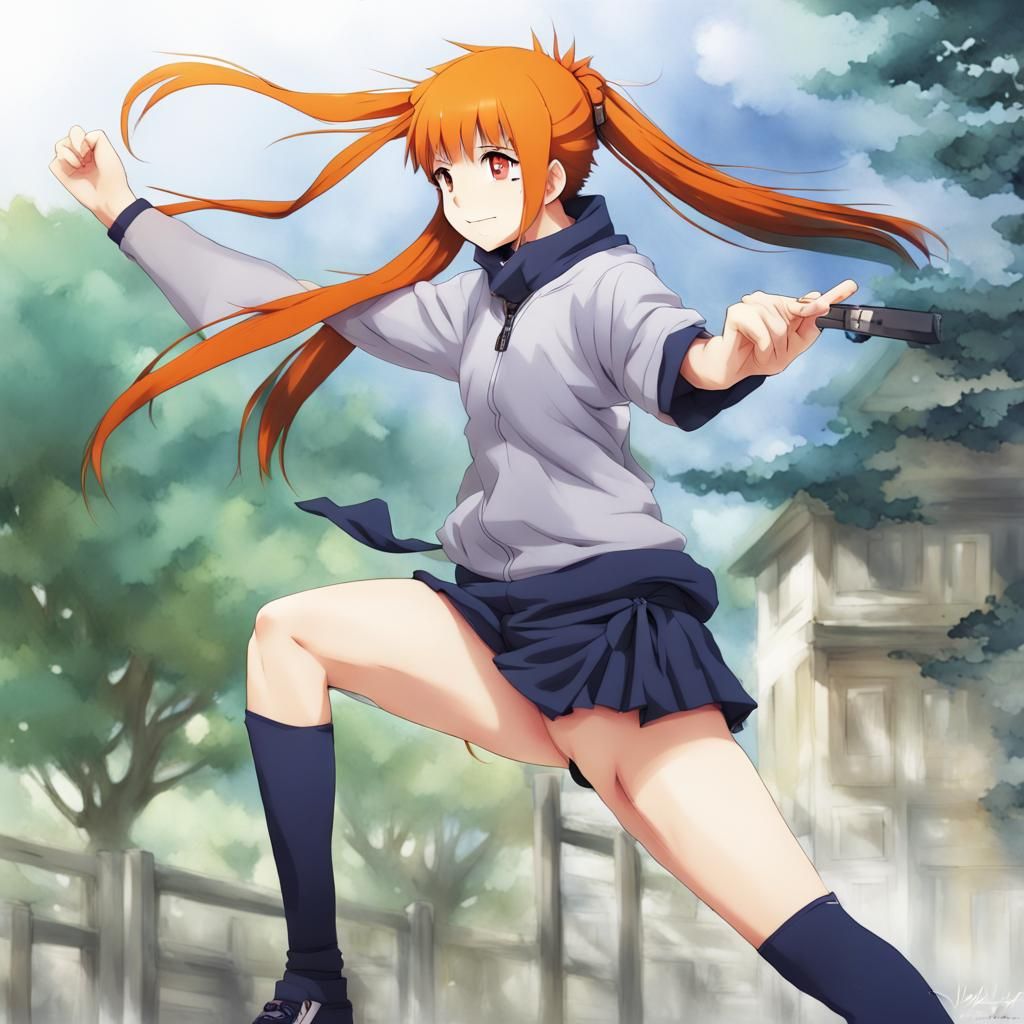 Anime Style Illustration of Hinata Haruno