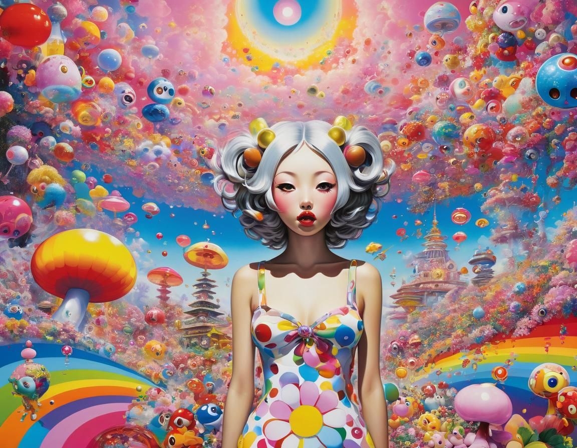 Psychedelic Surreal Dreamscape, Pop Art Style