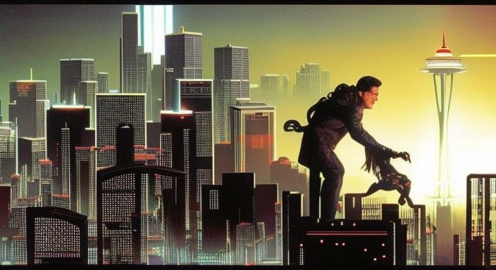 Cyberpunk Brain-Computer Interface in Seattle Sprawl