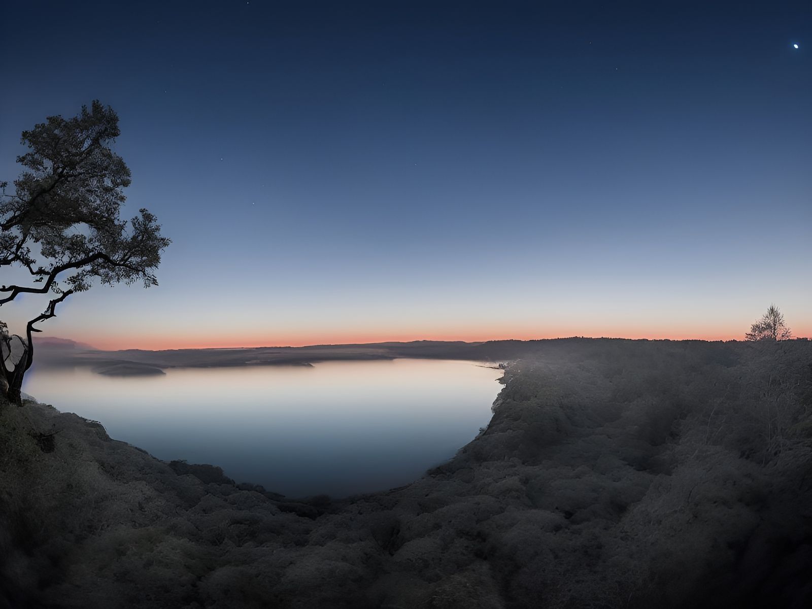 Glistening Dusk: Matte Photography of Lush Landscape