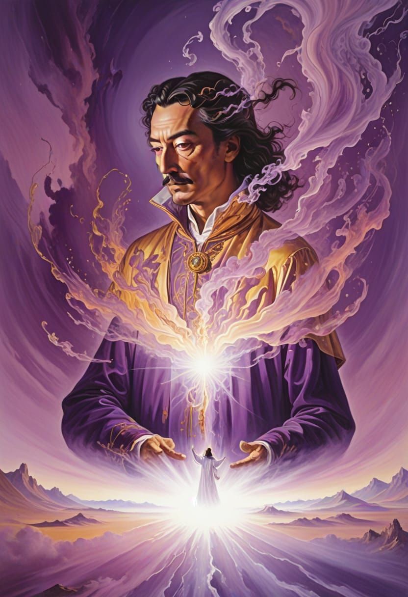 Ethereal Angel in Vibrant, Golden Light