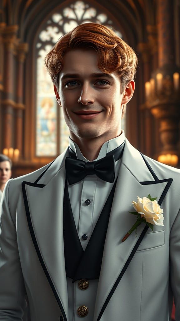 Victorian Gentleman's Whimsical Wedding in a Fantastical Chu...