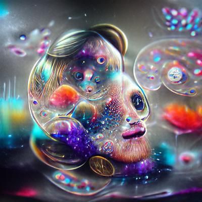 Holographic Cosmic Bubbles in Astral Illustration