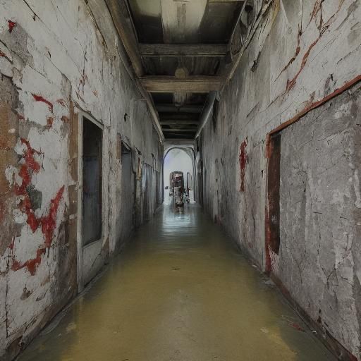 Terrifying Creature Portrait with Intense Yellow Glow