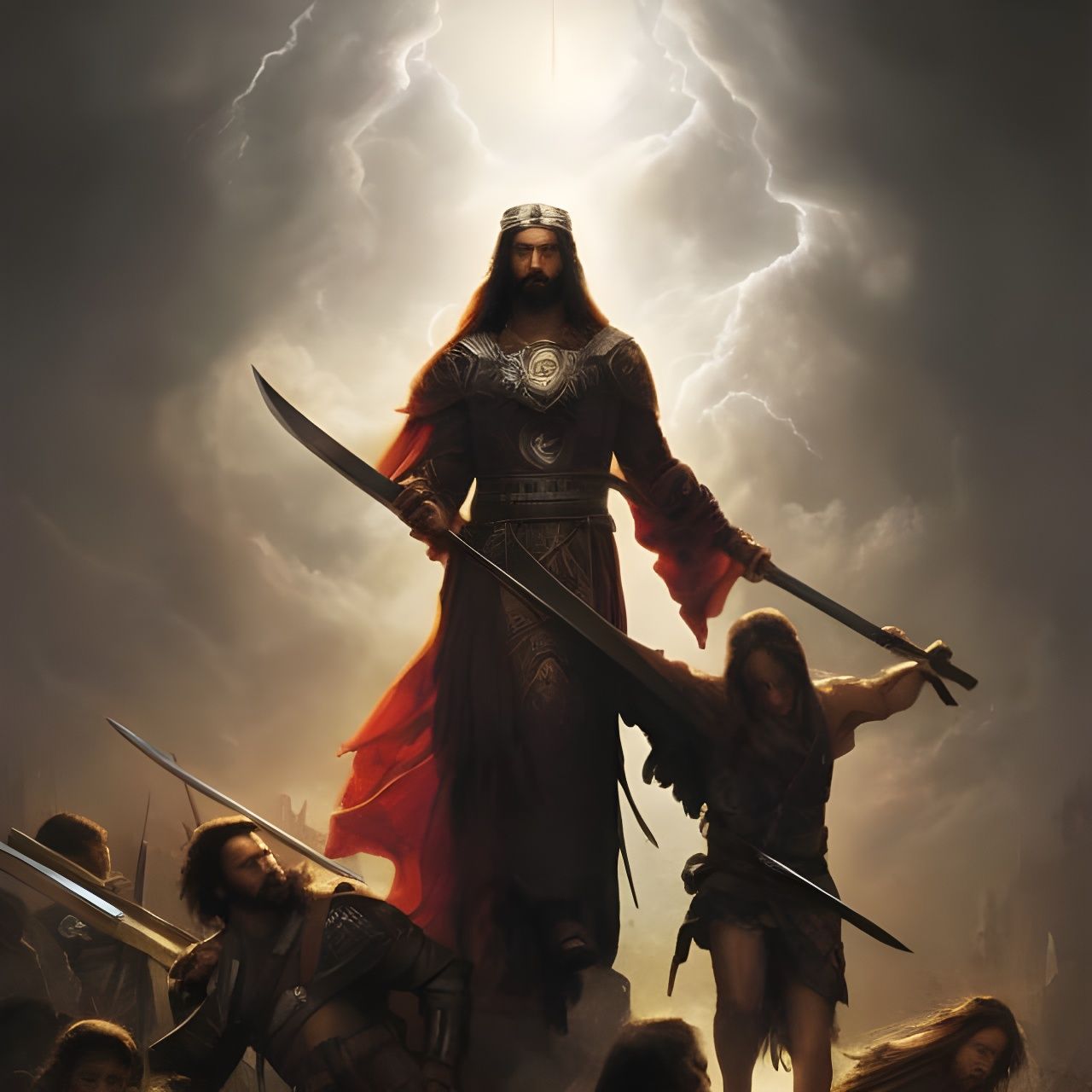 Jesus Christ Byzantine Icon in Photorealistic Style