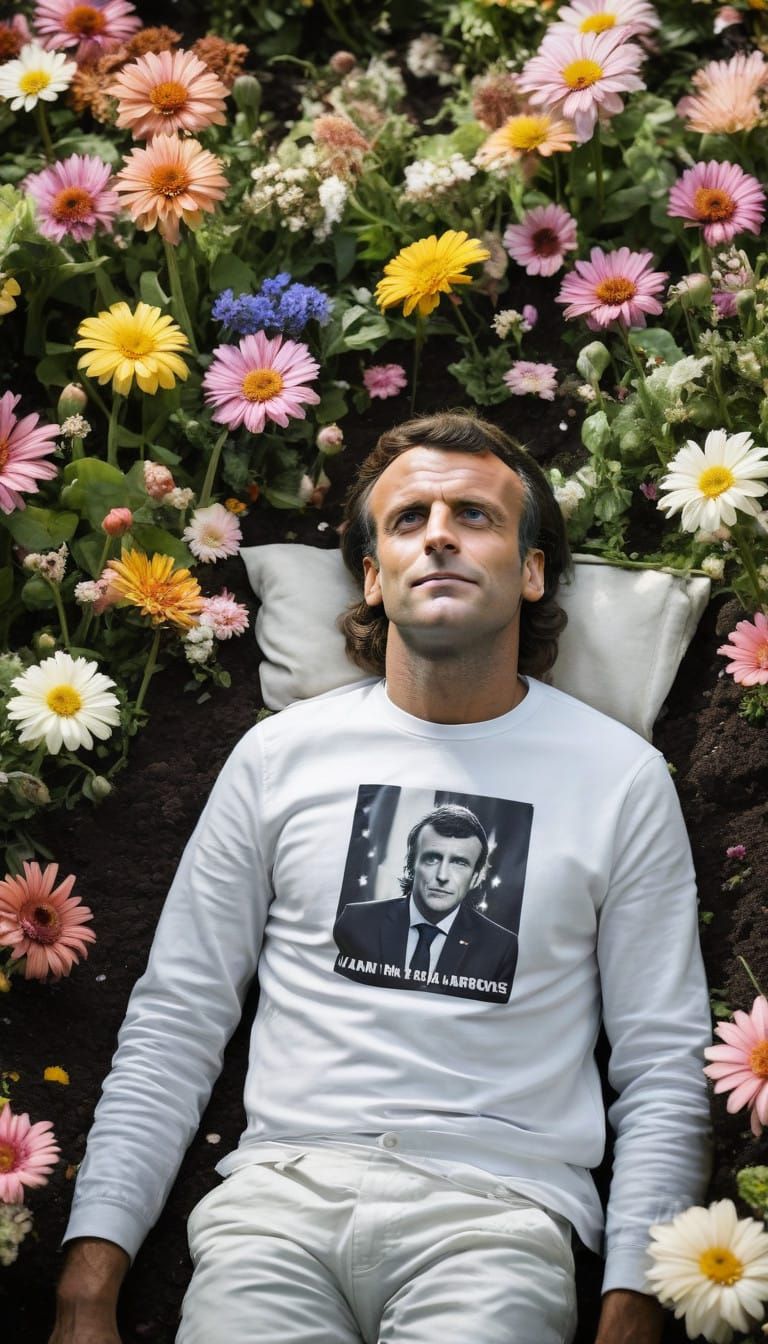 French President in 1960s Hippie Disguise