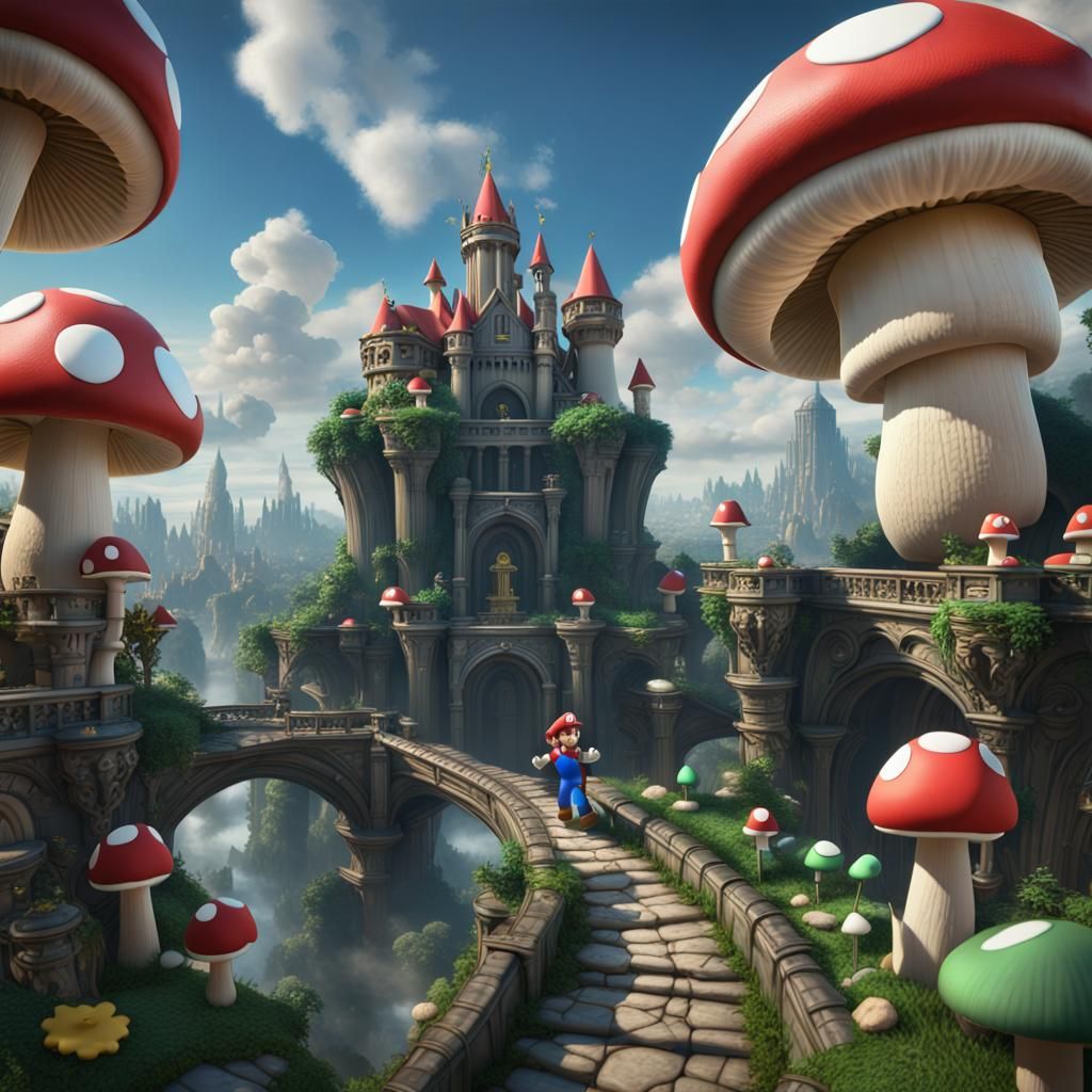 DC Universe Meets Mushroom Kingdom: Fantasy Art