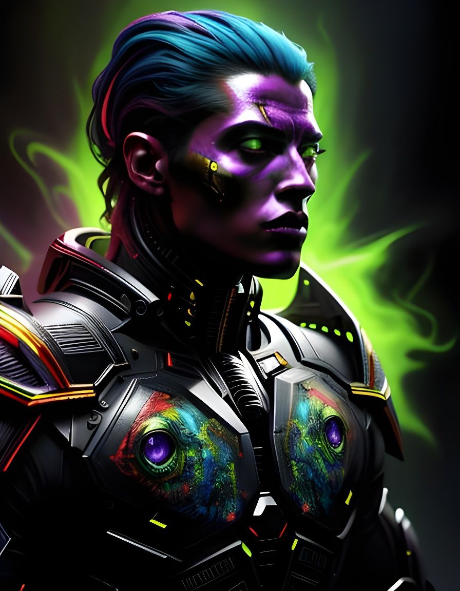 Humanoid in Expressionist Renaissance Horror Style