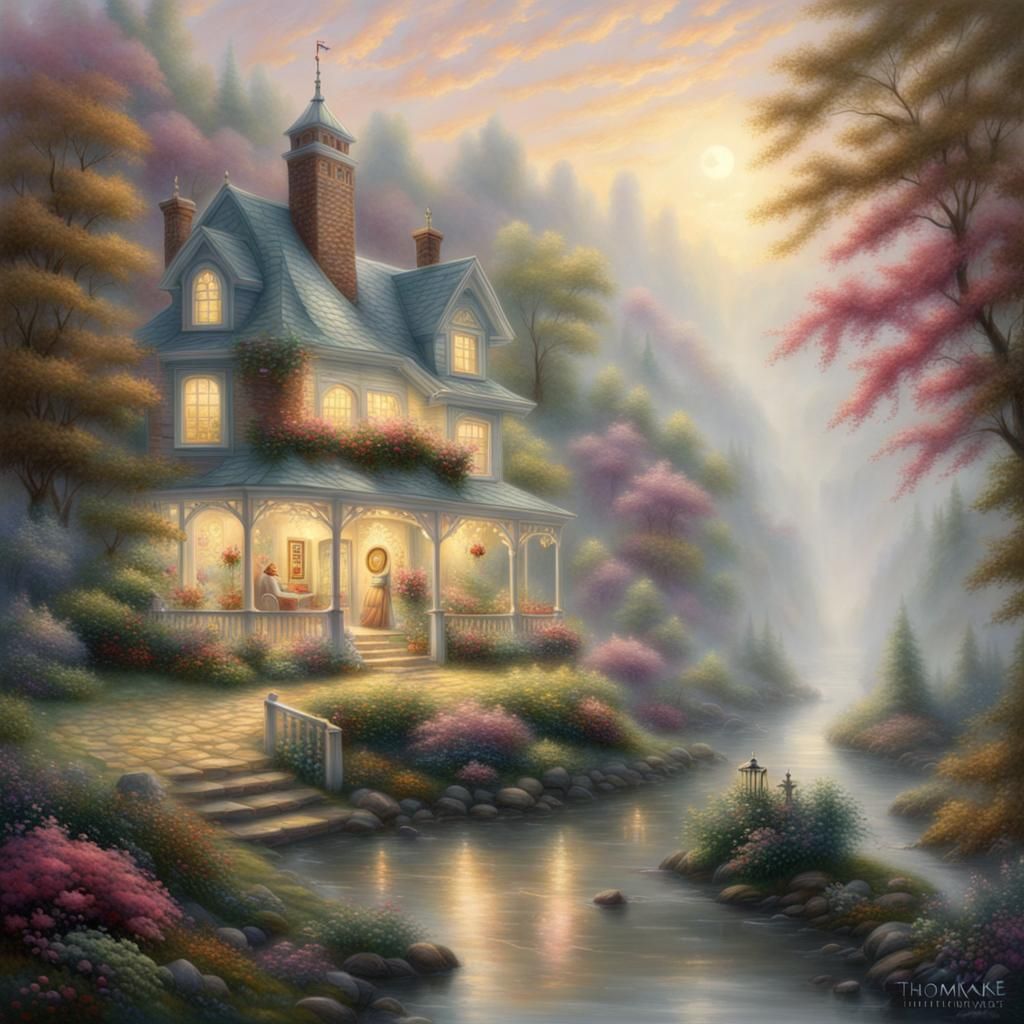 Ethereal Fantasy Scene in Luminist Style